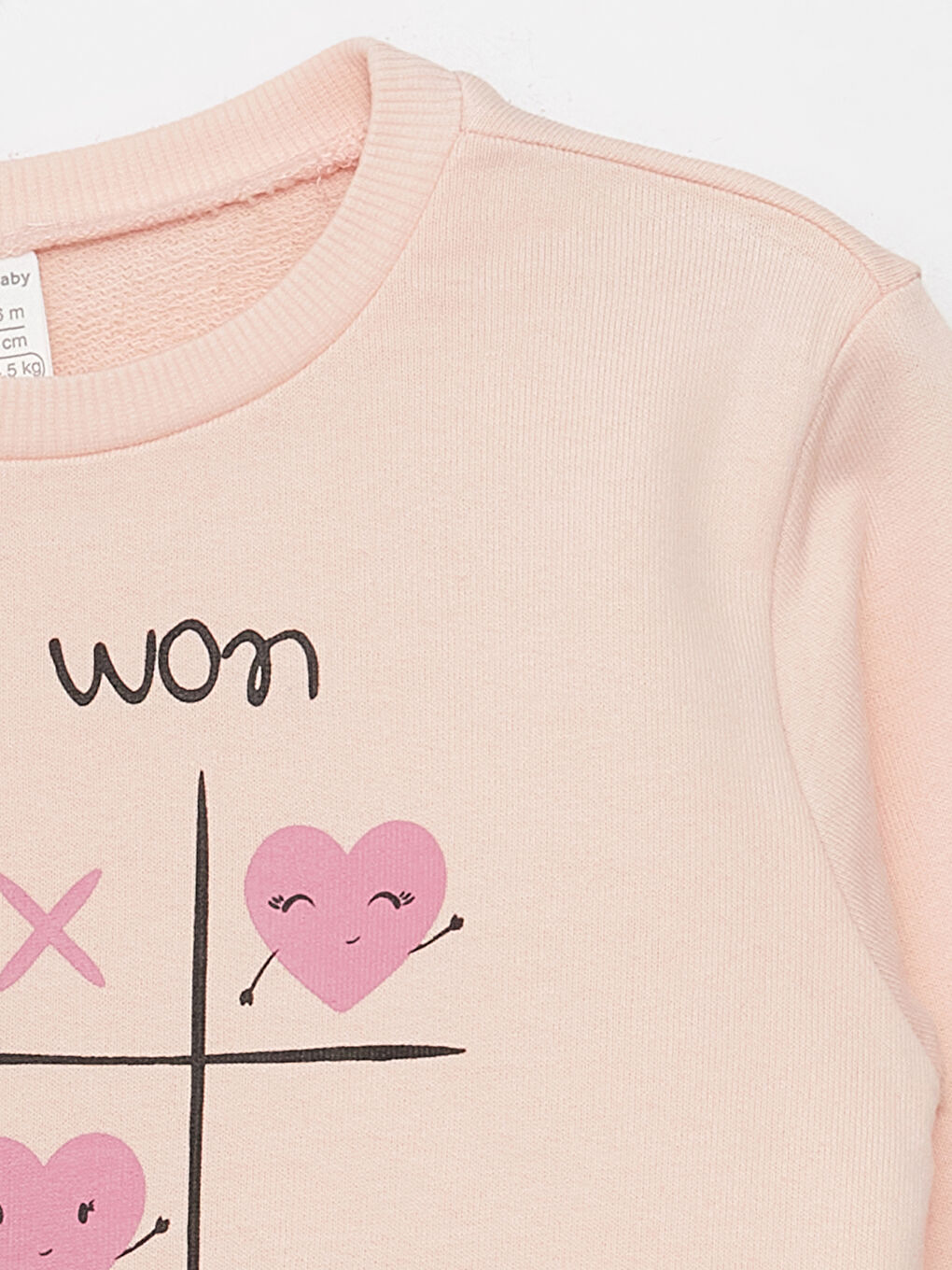 Pembe Bisiklet Yaka Baskılı Kız Bebek Sweatshirt 3'lü-6