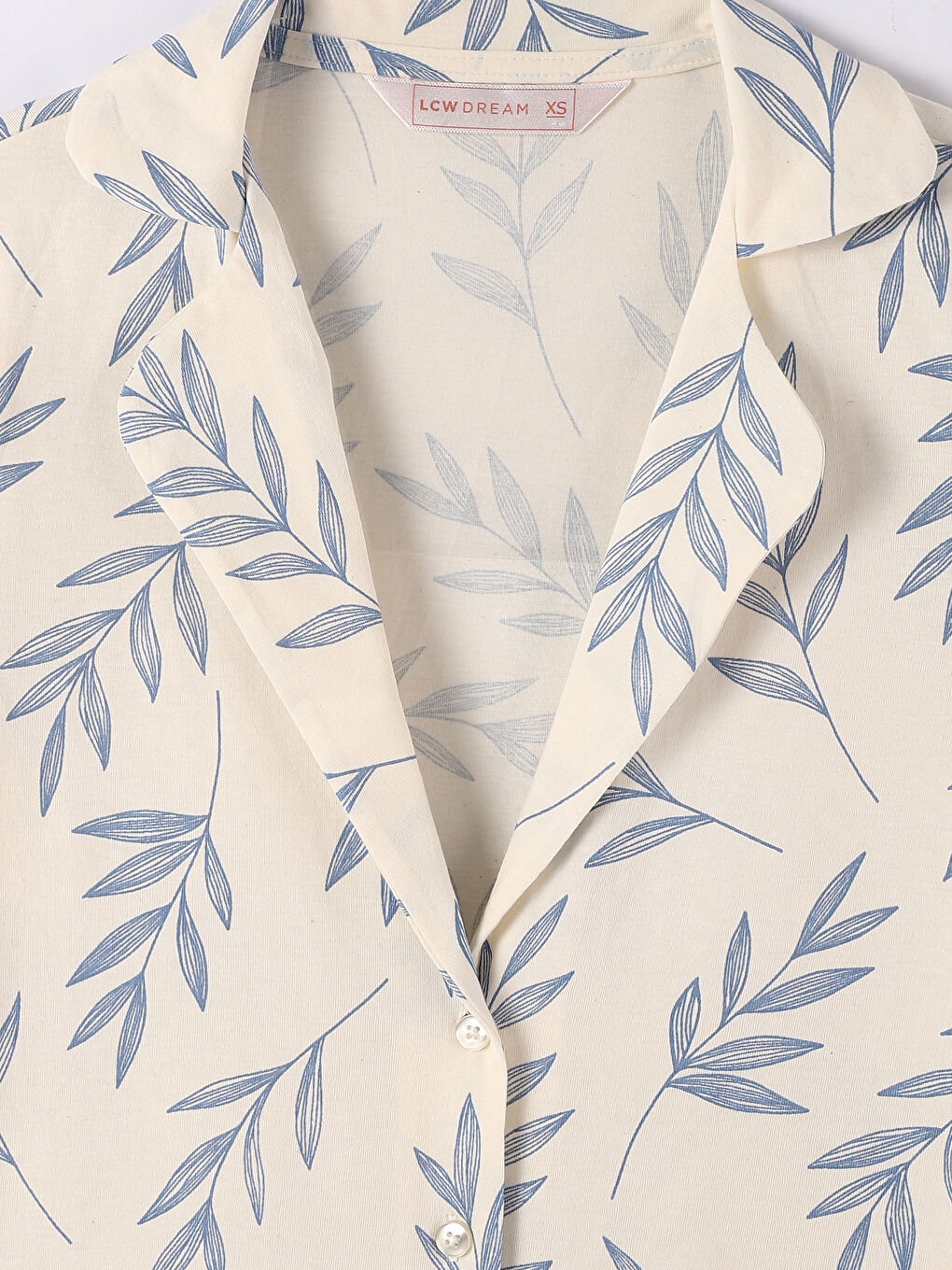 Shirt Collar Patterned Women's Pyjama Set-3