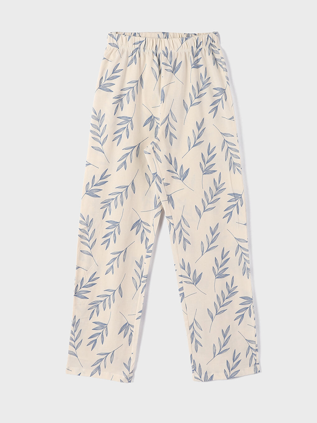 Shirt Collar Patterned Women's Pyjama Set-5