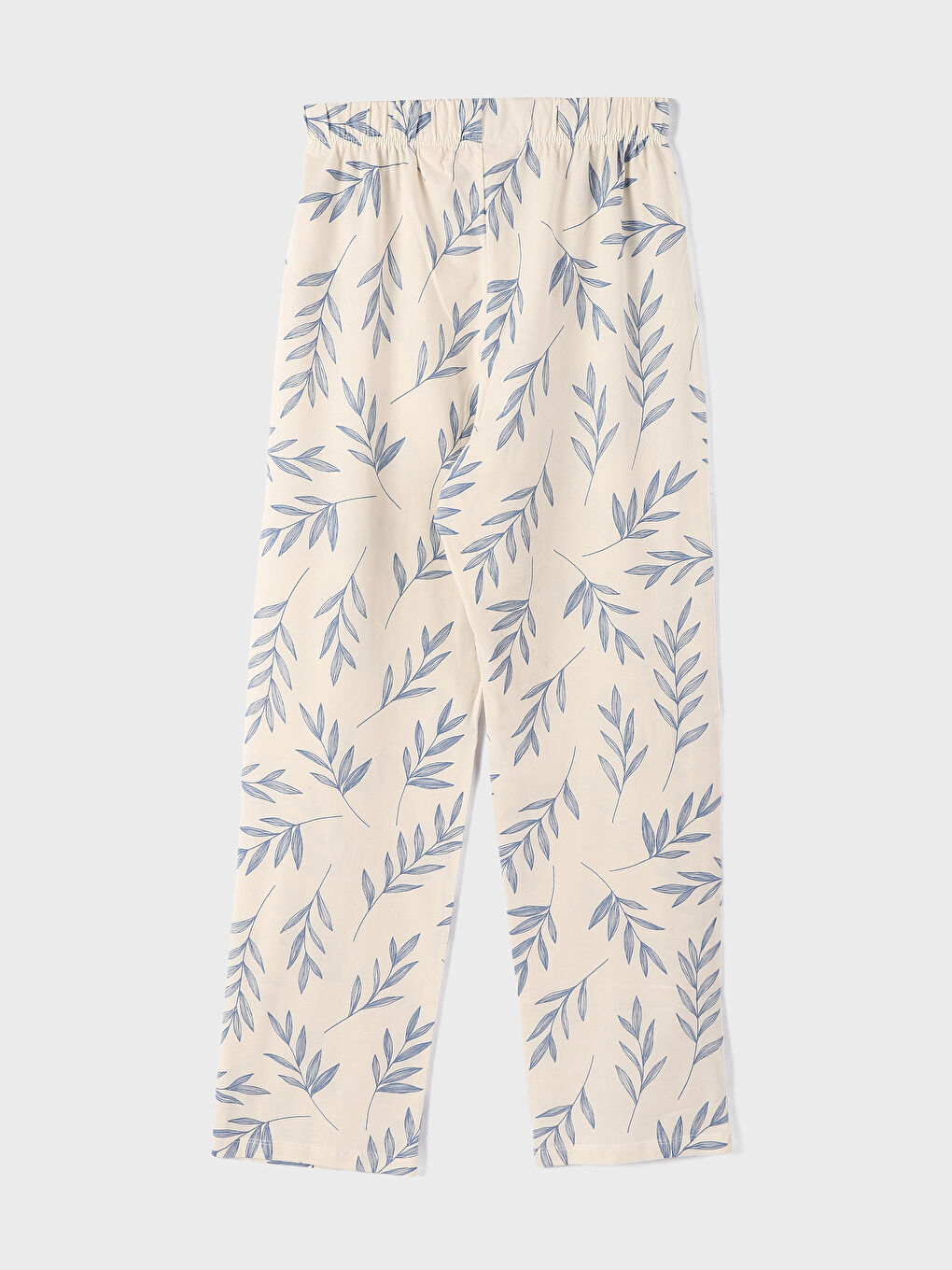 Shirt Collar Patterned Women's Pyjama Set-8