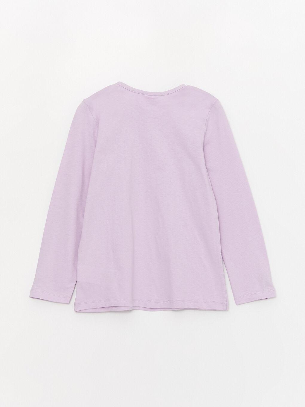 Lila Bisiklet Yaka Kız Çocuk Pijama Üst-1