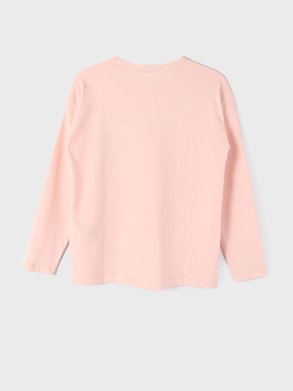 طقم بيجامة كم طويل مطبوع بياقة دائرية للسيدات-2