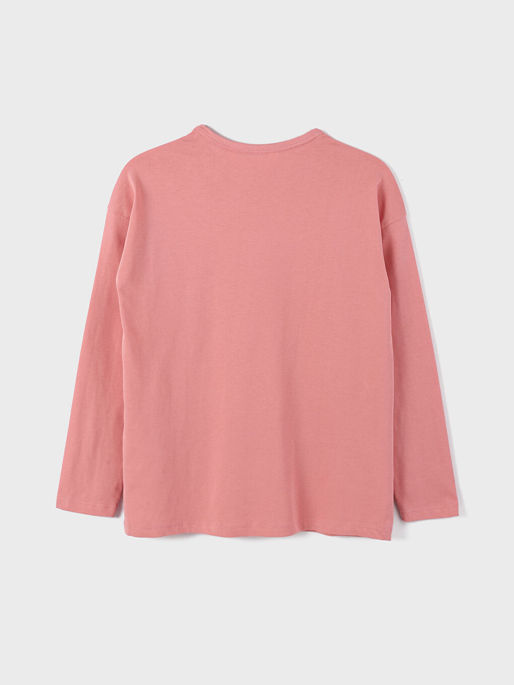 طقم بيجامة كم طويل مطبوع بياقة دائرية للسيدات-2