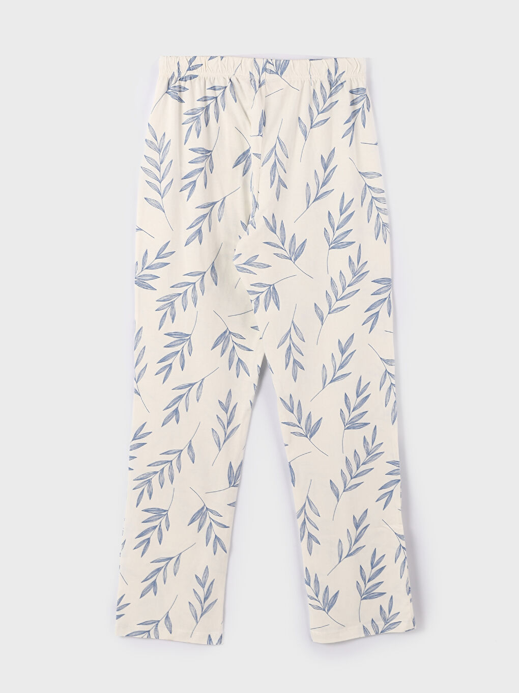 طقم بيجامة كم طويل مطبوع بياقة دائرية للسيدات-6