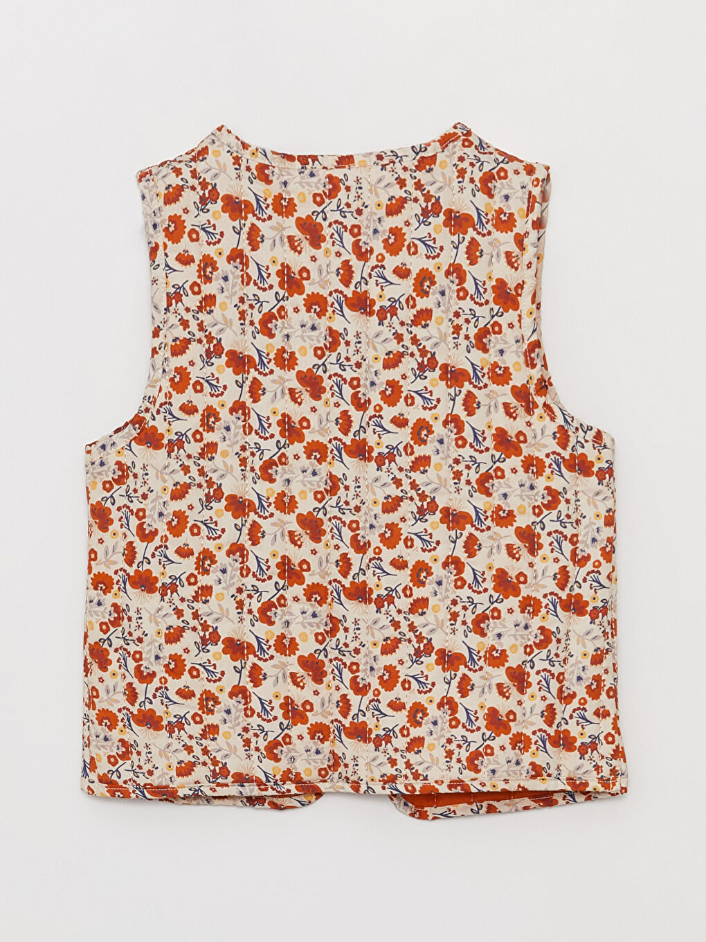 Ekru Desenli Kız Bebek Yelek-2