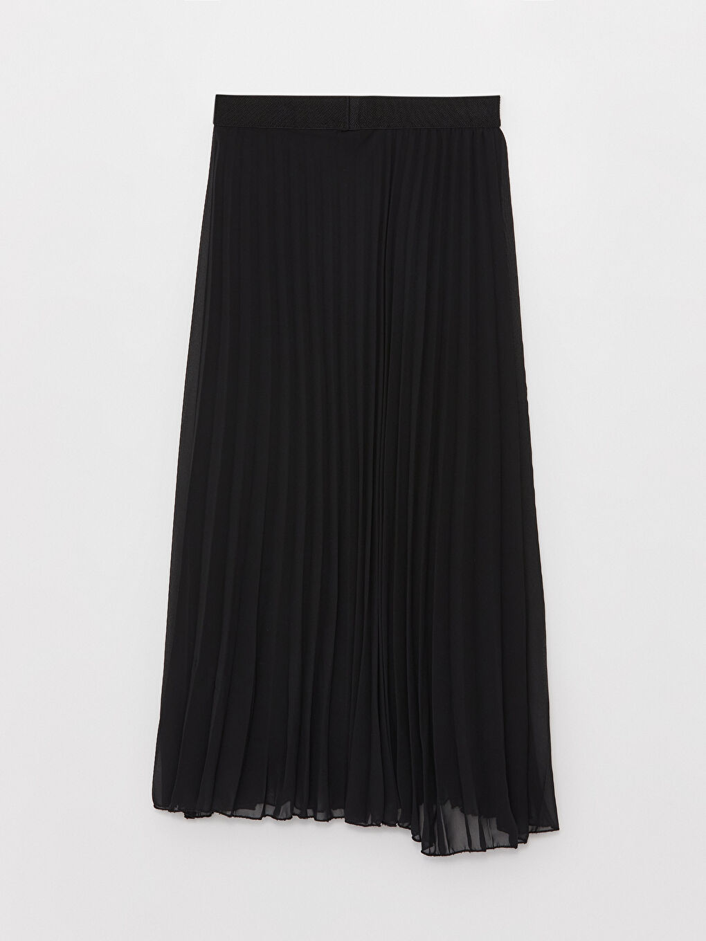 Siyah Beli Lastikli Rahat Kalıp Kadın Etek-5