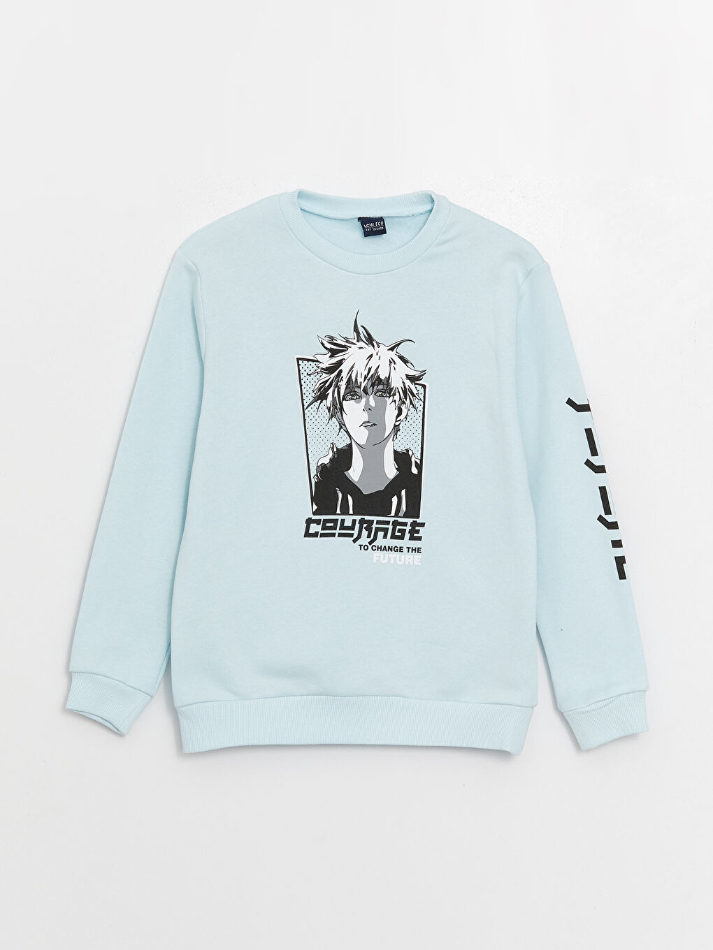 Crew Neck Printed Long Sleeve Boys' Sweatshirt