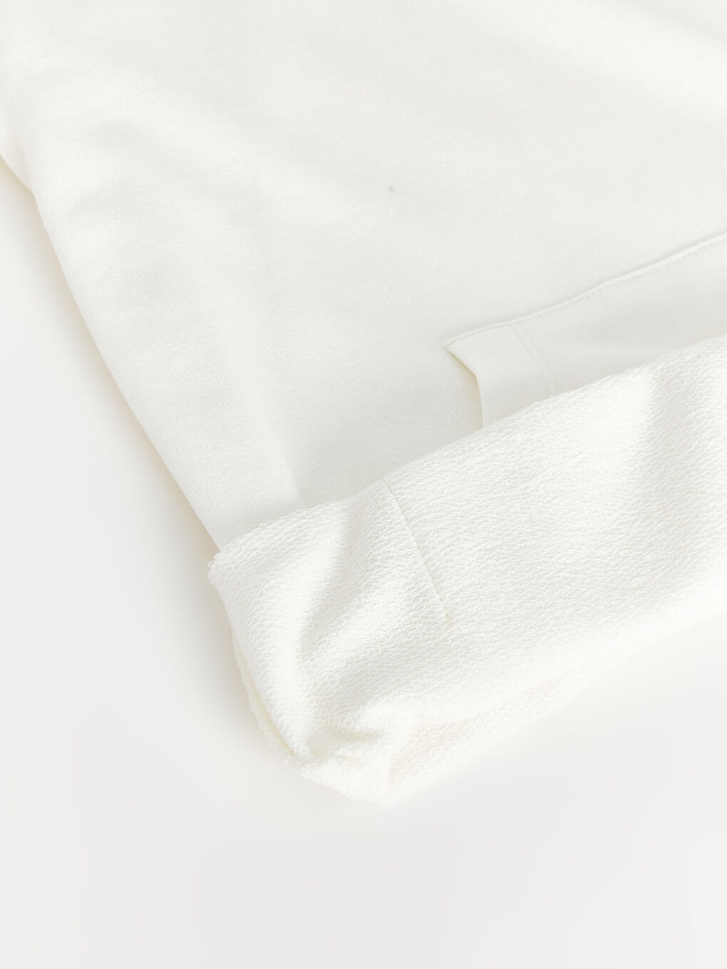 Beyaz Baskılı Uzun Kollu Erkek Çocuk Hoodie-1