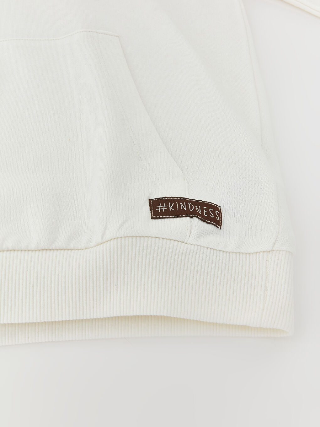 Beyaz Baskılı Uzun Kollu Erkek Çocuk Hoodie-2