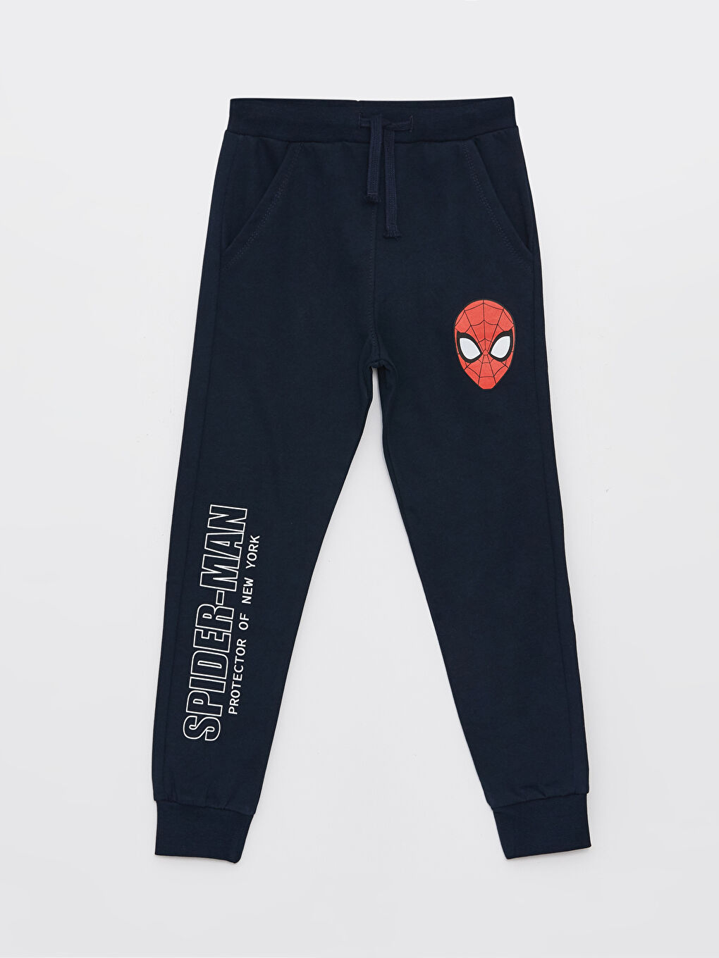 LCW Kids Lacivert Beli Lastikli Spiderman Baskılı Erkek Çocuk Jogger Eşofman Altı