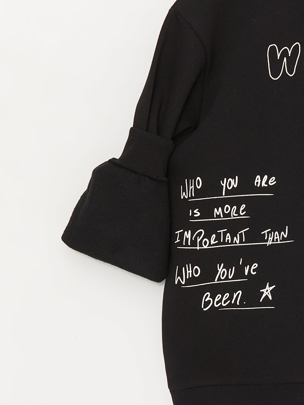 Crew Neck Printed Oversize Women's Thick Sweatshirt-6