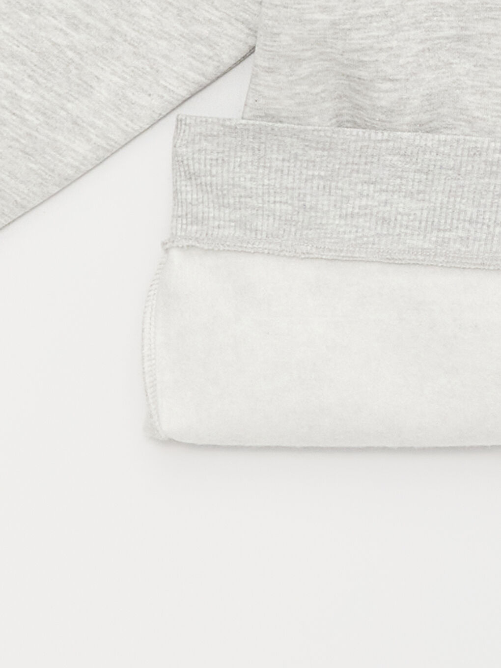 Gri Bisiklet Yaka Baskılı Oversize Kadın Kalın Sweatshirt-7