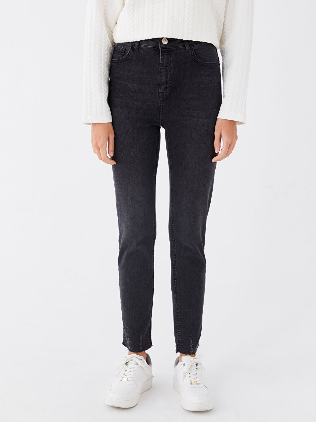 LCW Modest Siyah  Rodeo Mercury Skinny Fit Kadın Jean Pantolon - 3