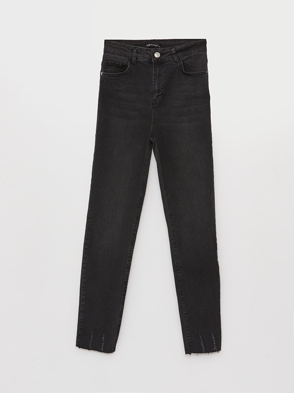 LCW Modest Siyah  Rodeo Mercury Skinny Fit Kadın Jean Pantolon - 5