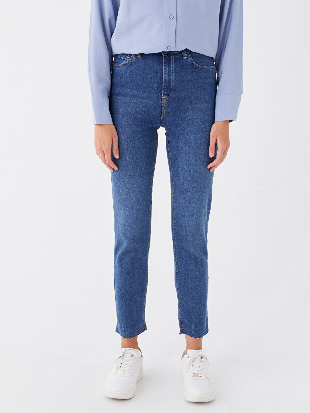 LCW Modest Koyu İndigo Mercury Skinny Fit Kadın Jean Pantolon - 3