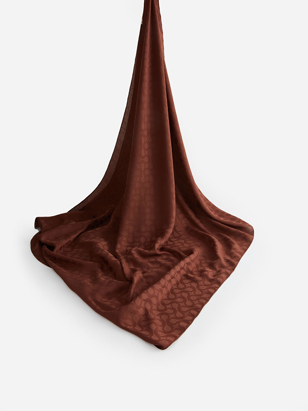 Kahverengi Desenli Kadın Şal-1