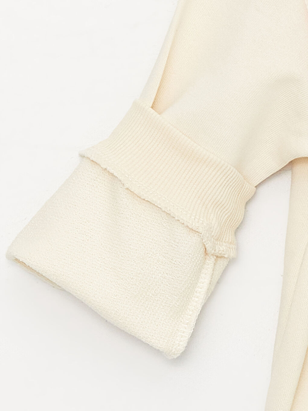 Ekru Bisiklet Yaka Baskılı Kız Bebek Sweatshirt 3'lü-5