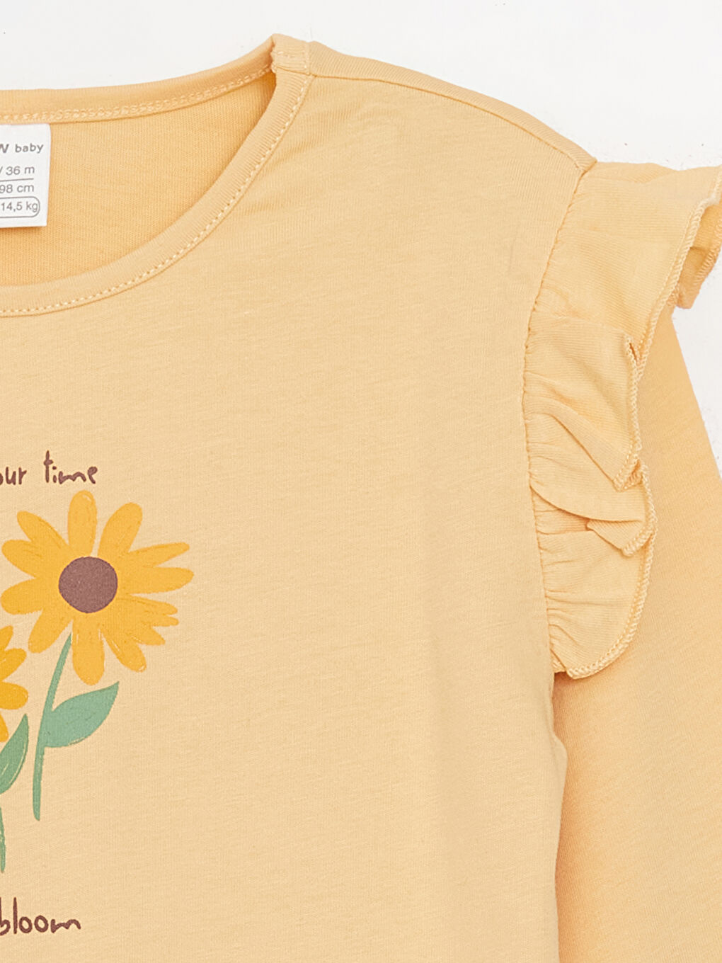 Crew Neck Long Sleeve Printed Baby Girl T-Shirt, Pack of 3-2