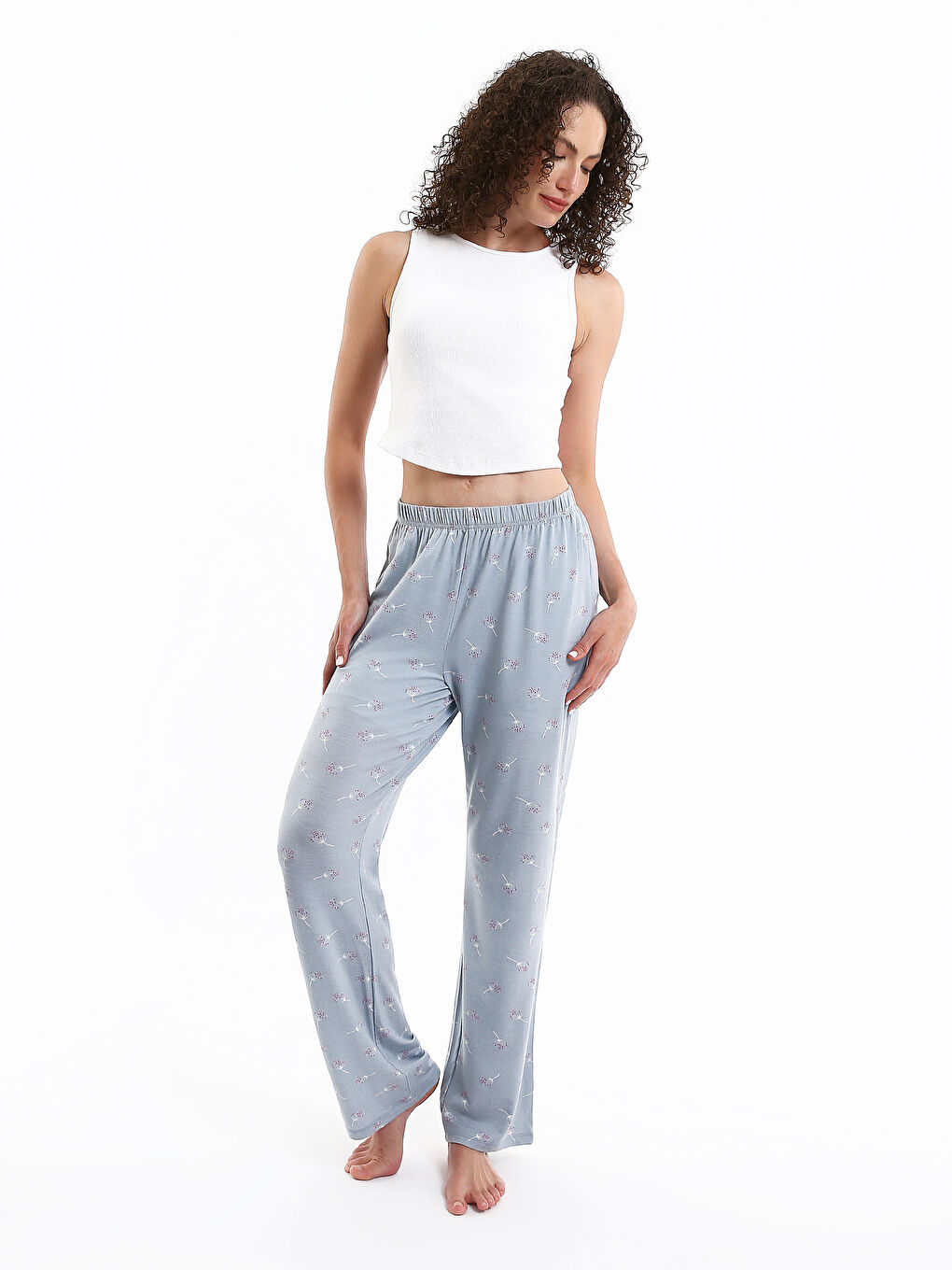 Elasticated Waist Patterned Women's Pyjama Bottoms