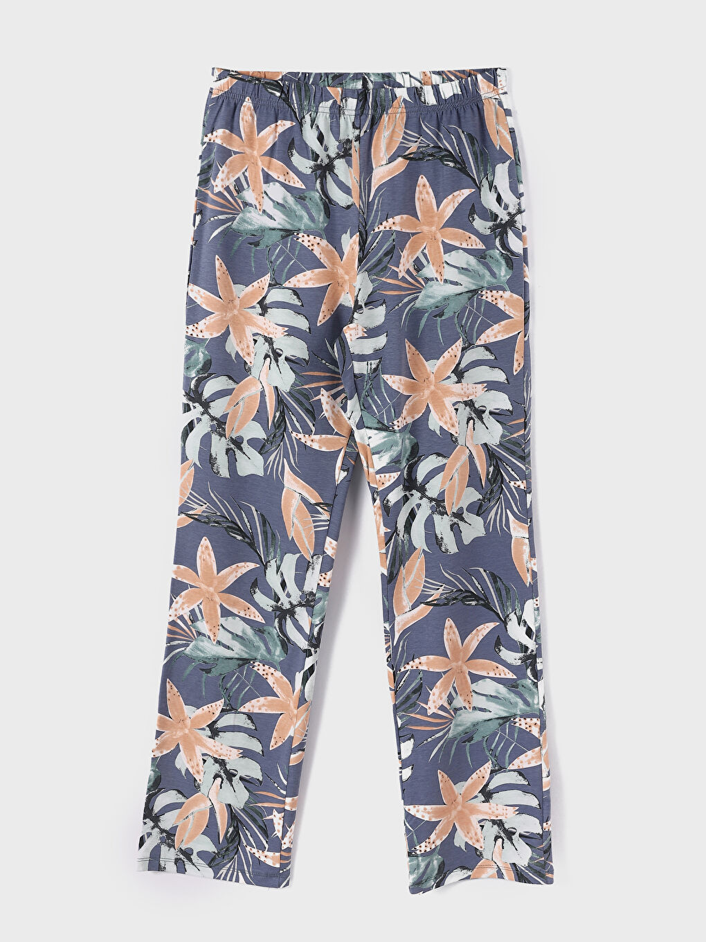 قيعان بيجامة نسائية بنقشة وخصر مرن