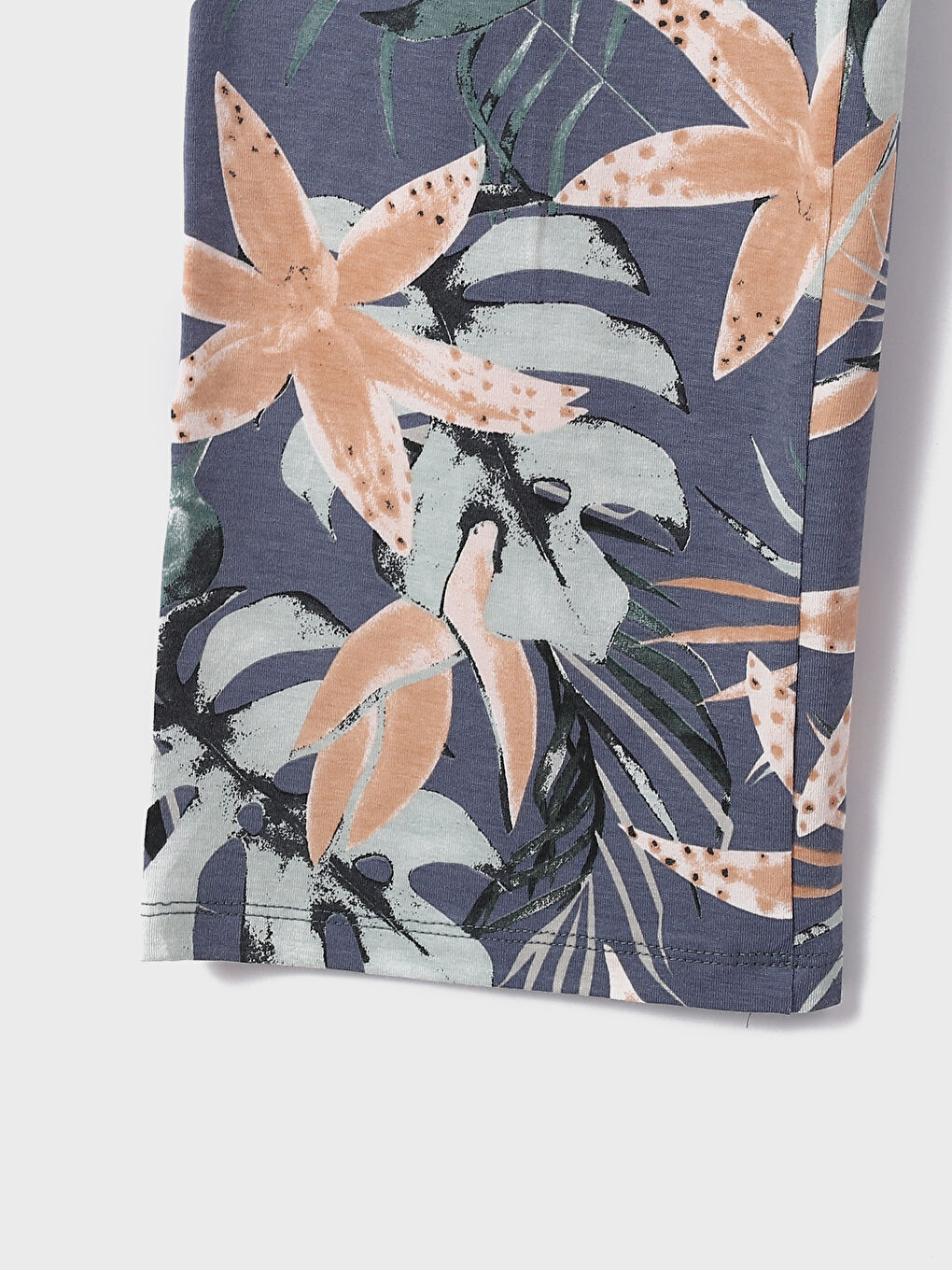 قيعان بيجامة نسائية بنقشة وخصر مرن-3