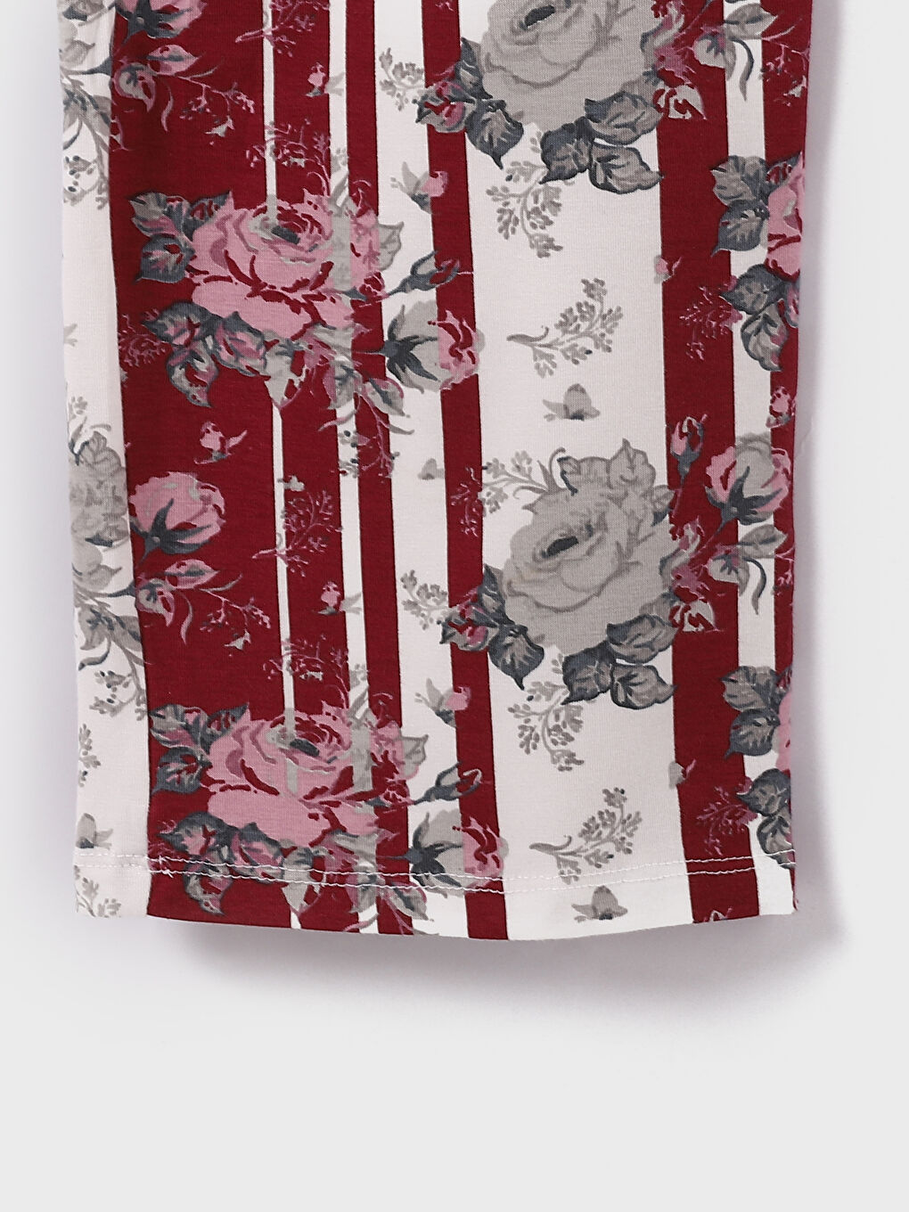 قيعان بيجامة نسائية بنقشة وخصر مرن-3