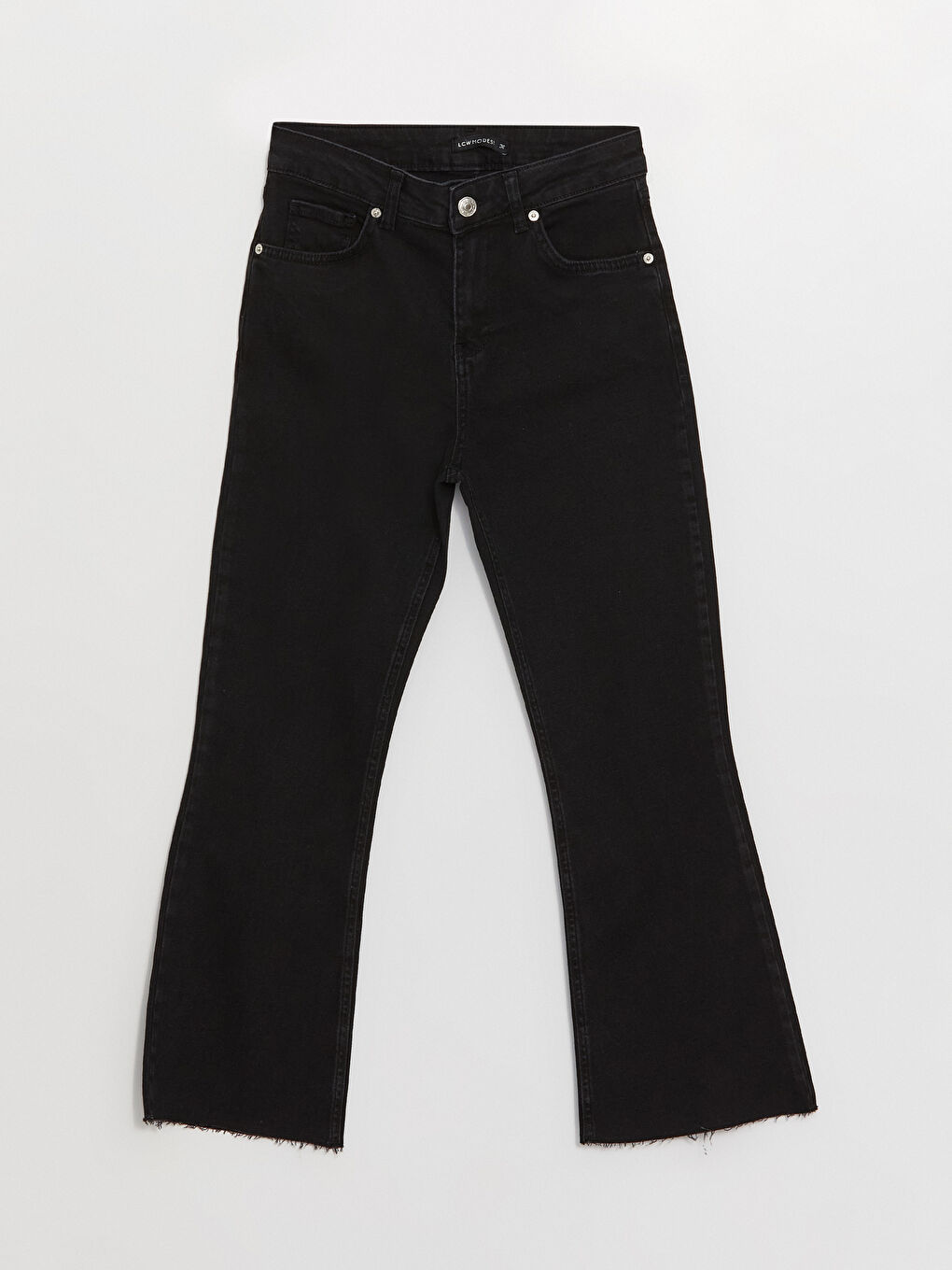 Siyah Mars Flare Kadın Jean Pantolon-5