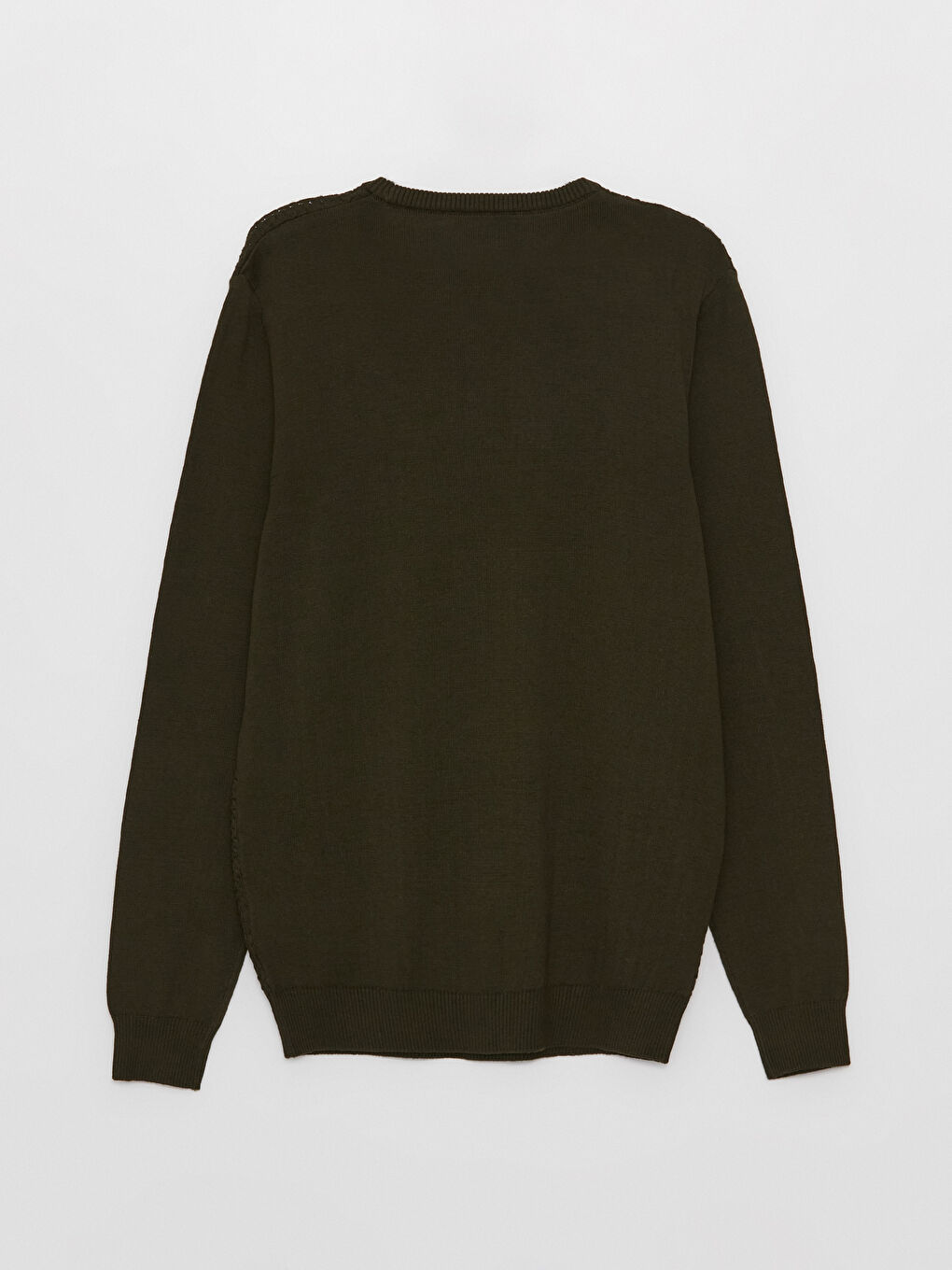 Светр чоловічий трикотажний з круглим вирізом та довгим рукавом-6