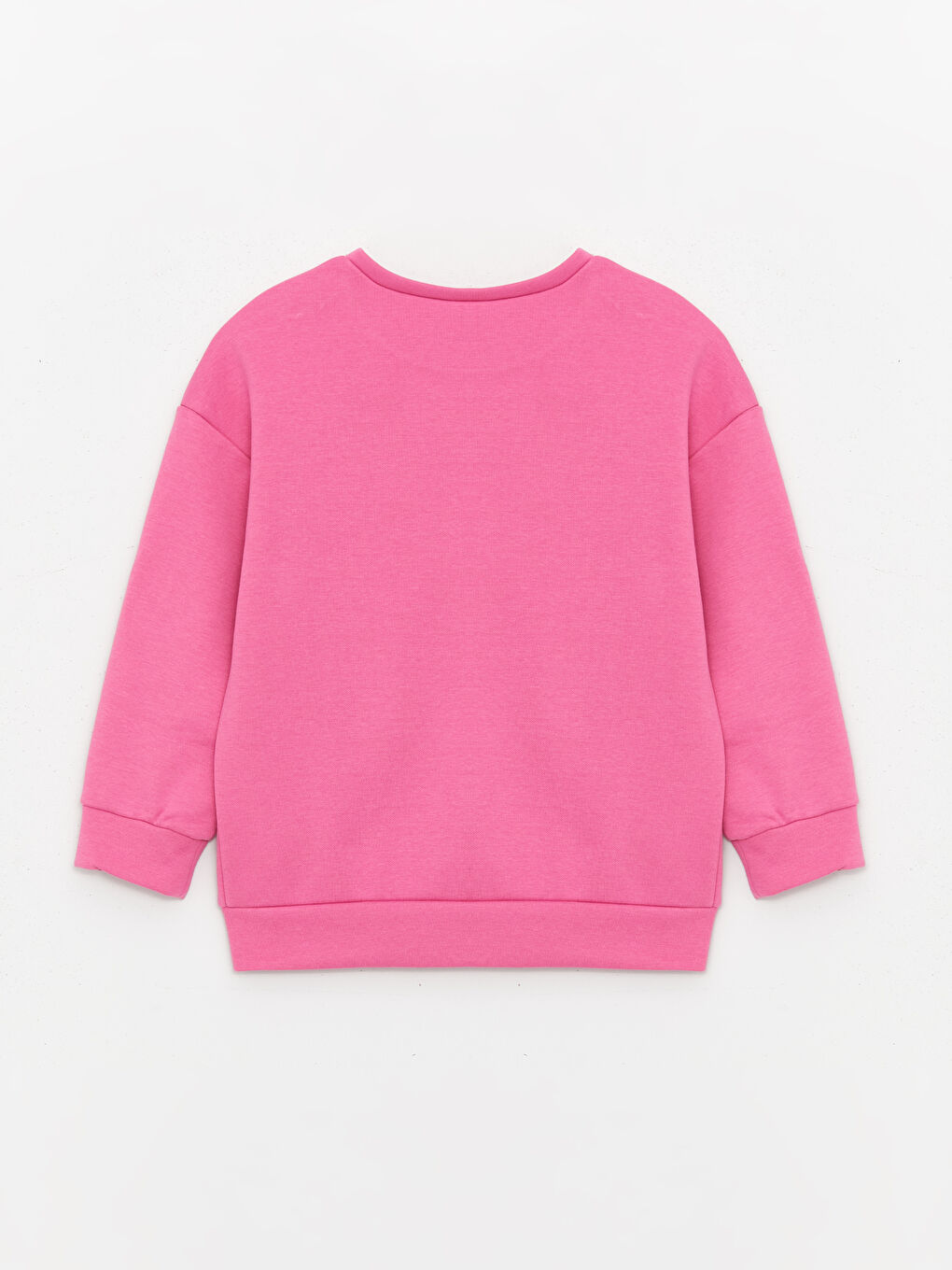 Pembe Bisiklet Yaka Baskılı Uzun Kollu Kız Çocuk Sweatshirt-4