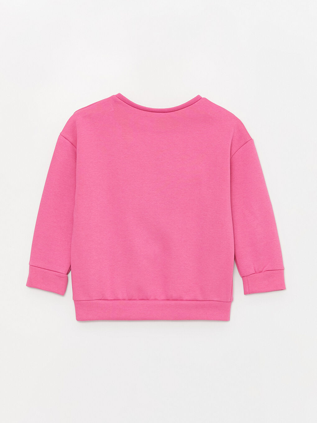Pembe Bisiklet Yaka Baskılı Uzun Kollu Kız Çocuk Sweatshirt-5