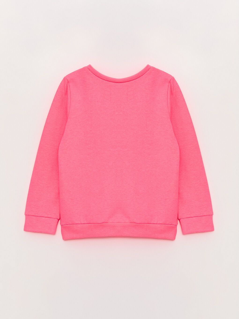 Pembe Bisiklet Yaka Baskılı Uzun Kollu Kız Çocuk Sweatshirt-4