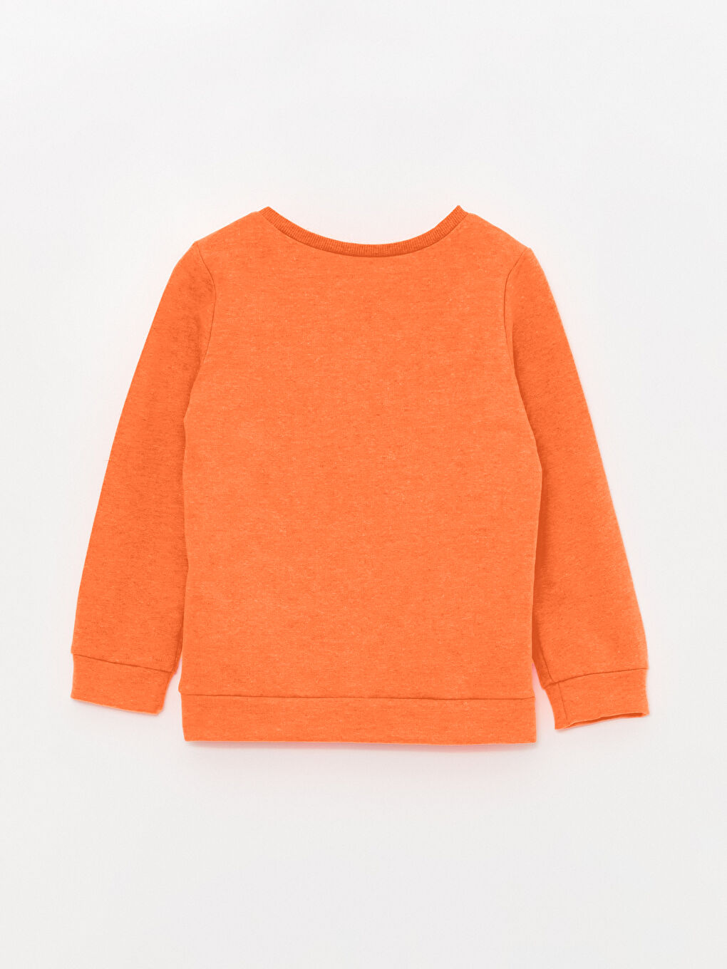 LCW Kids Fosforlu Turuncu Bisiklet Yaka Baskılı Uzun Kollu Kız Çocuk Sweatshirt - 5