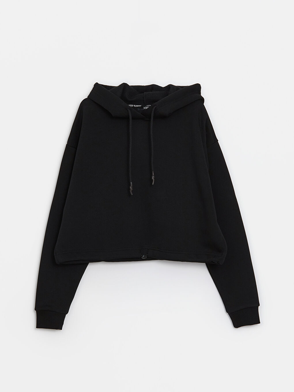 XSIDE ACTIVE Yeni Siyah Düz Oversize Kadın Hoodie - 5