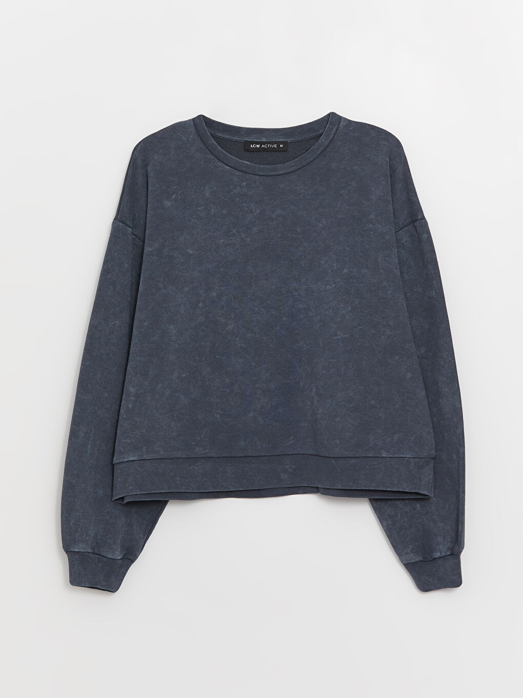 Antrasit Bisiklet Yaka Oversize Kadın Sweatshirt-5