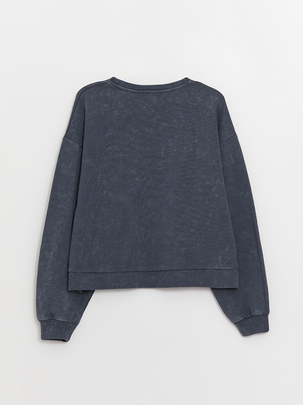 Antrasit Bisiklet Yaka Oversize Kadın Sweatshirt-6