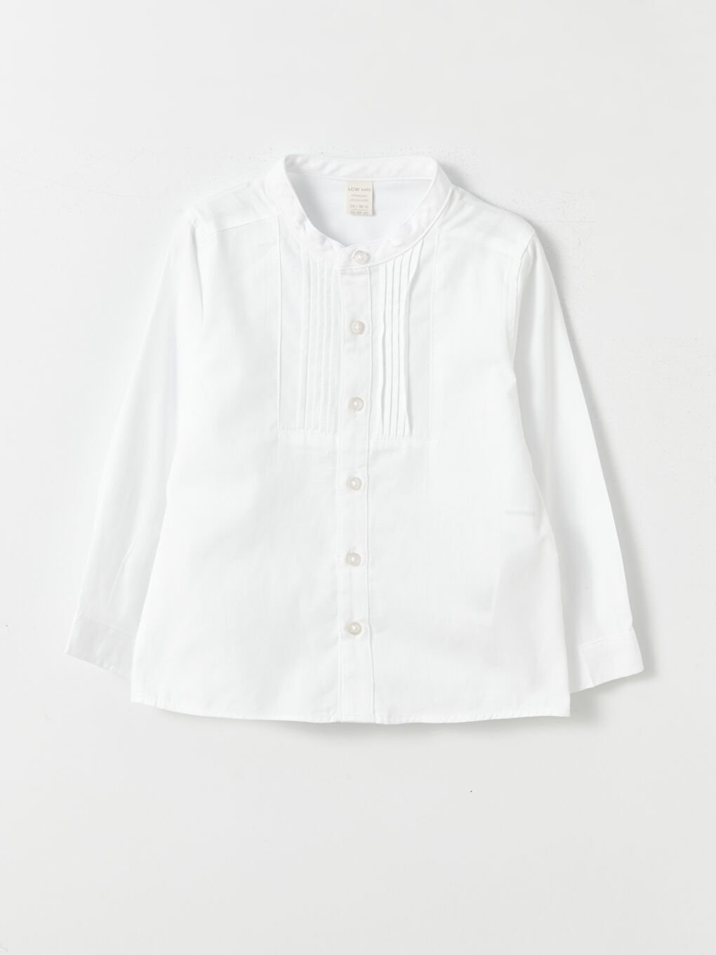 Beyaz Hakim Yaka Uzun Kollu Erkek Bebek Gömlek ve Pantolon-1