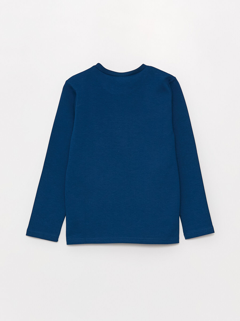 Lacivert Bisiklet Yaka Baskılı Uzun Kollu Erkek Çocuk Sweatshirt-5