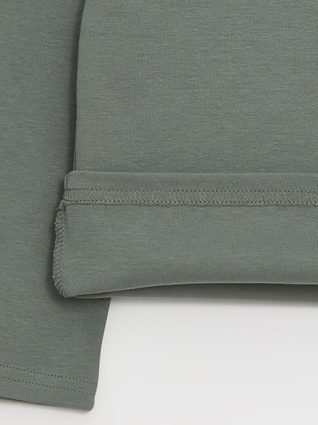 Yeşil Bisiklet Yaka Basic Uzun Kollu Erkek Çocuk Tişört-4