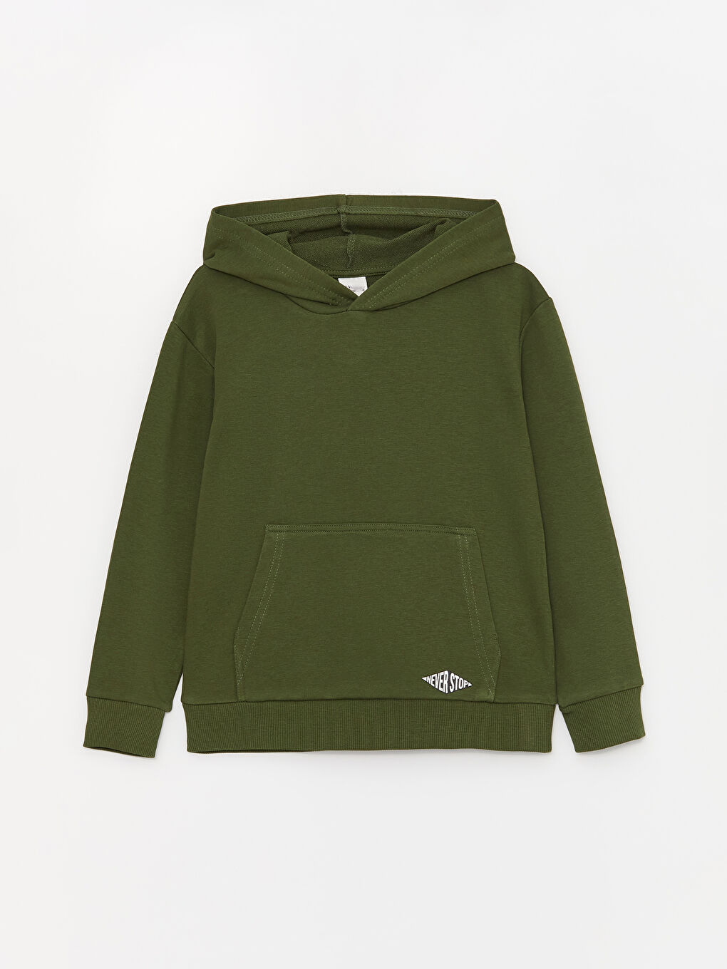 LCW Kids Orta Yeşil Basic Uzun Kollu Erkek Çocuk Hoodie - 2