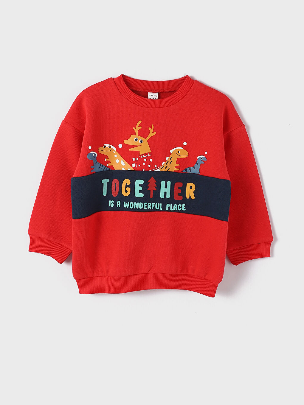 Crew Neck Printed Baby Boys' Sweatshirt and Tracksuit Bottom 2 Pack-1