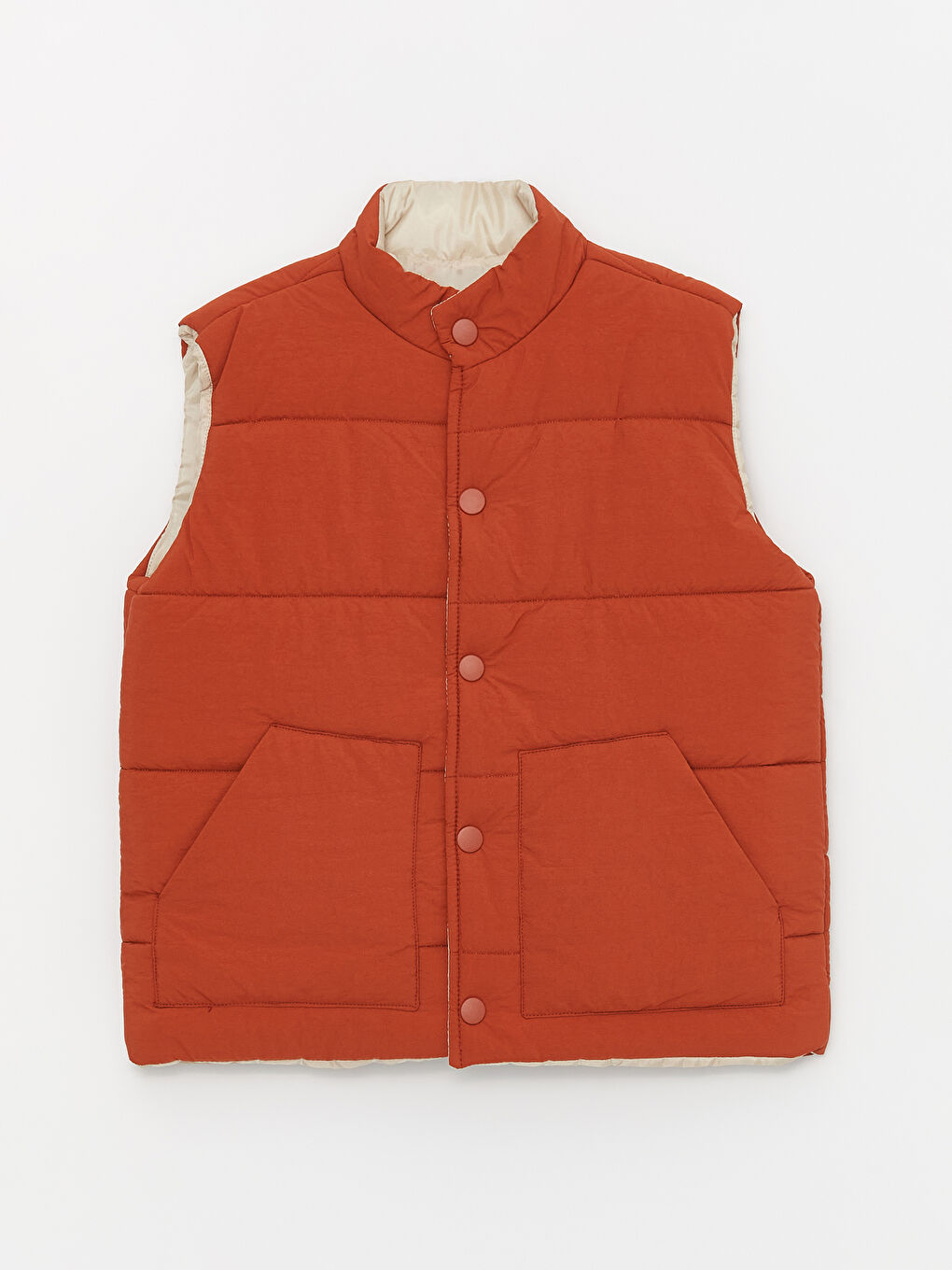 Kahverengi Dik Yaka Erkek Bebek Yelek