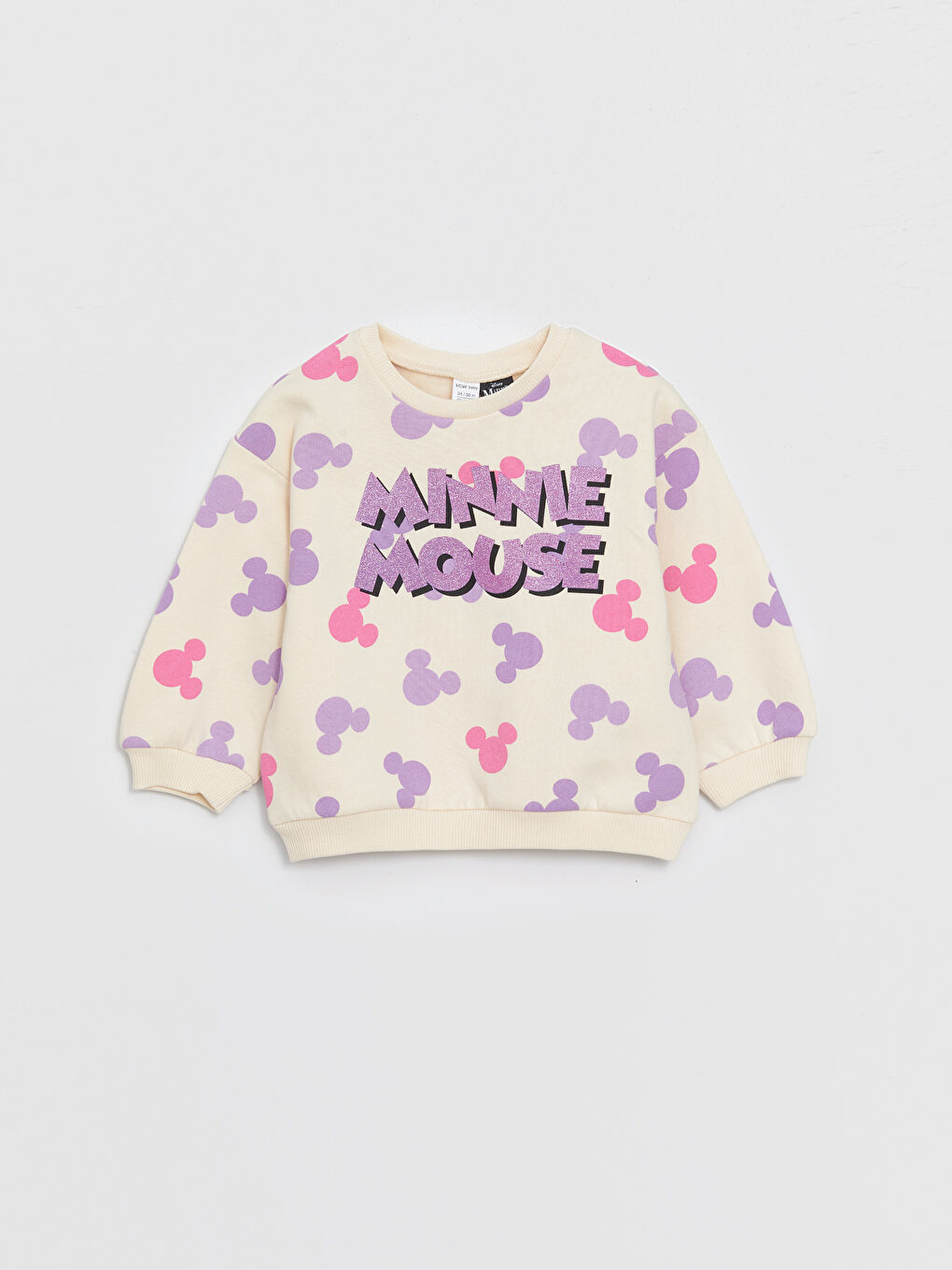 Crew Neck Long Sleeve Minnie Mouse Printed Baby Girls' Sweatshirt and Tights 2 Pack Set-1