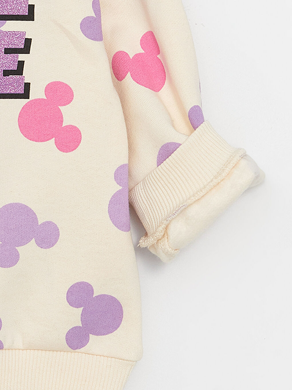 Crew Neck Long Sleeve Minnie Mouse Printed Baby Girls' Sweatshirt and Tights 2 Pack Set-2