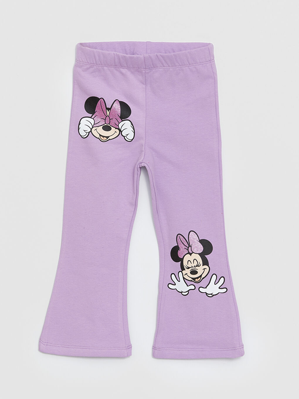 Crew Neck Long Sleeve Minnie Mouse Printed Baby Girls' Sweatshirt and Tights 2 Pack Set-6