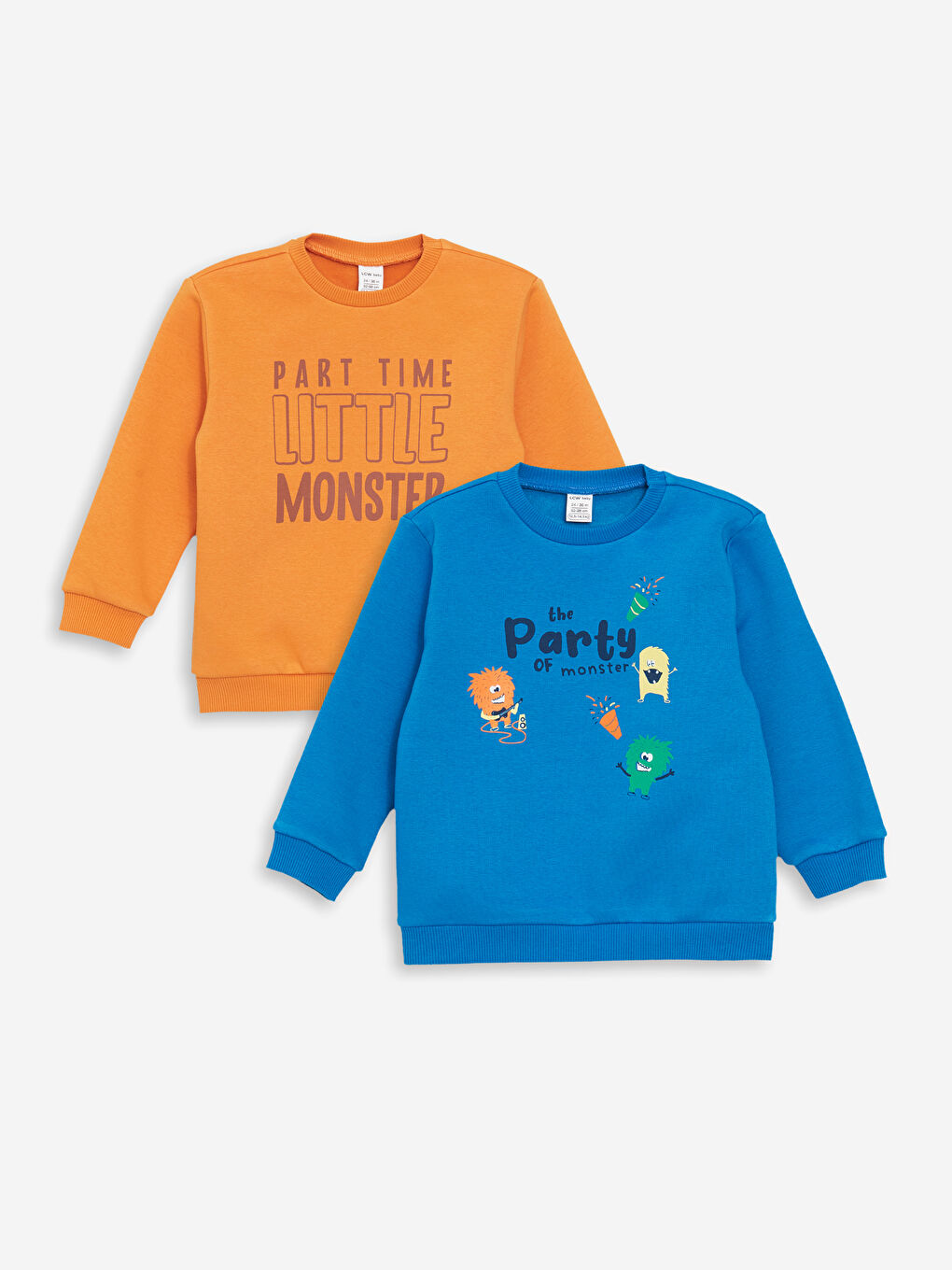 Crew Neck Long Sleeve Printed Baby Boy Sweatshirt 2-Pack