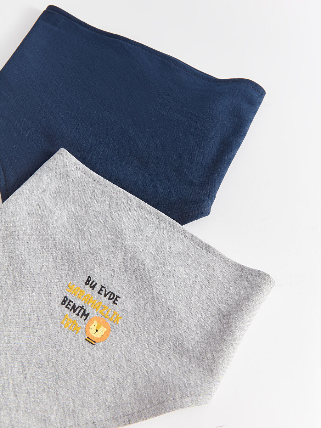 Baskılı Erkek Bebek Mama Önlüğü 2'li-1