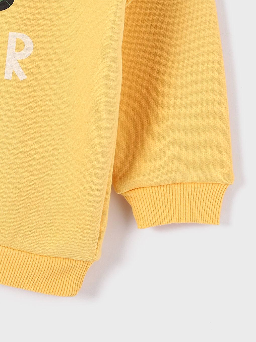 سويت شيرت بياقة دائرية مطبوع و بنطلون رياضي للأولاد الرضع - طقم من قطعتين-4