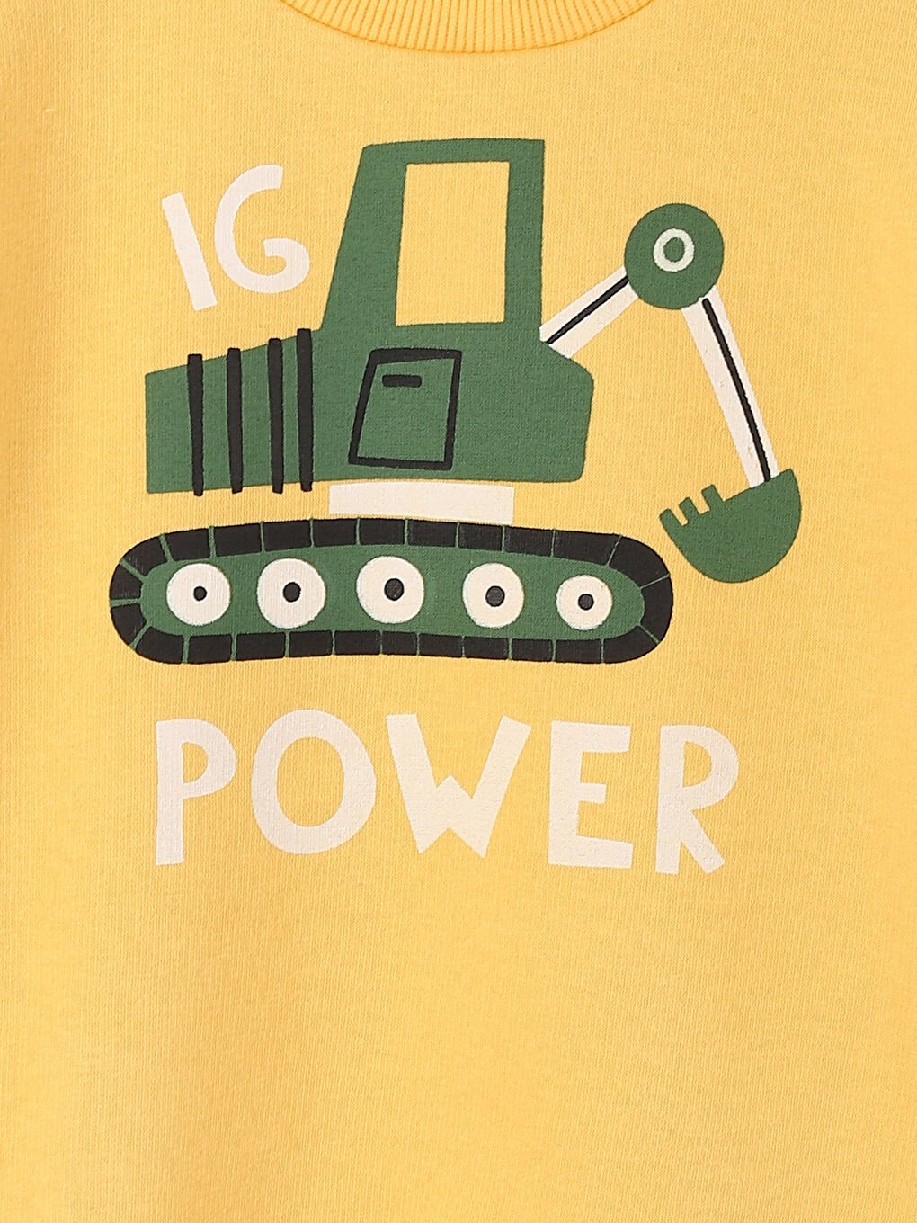 سويت شيرت بياقة دائرية مطبوع و بنطلون رياضي للأولاد الرضع - طقم من قطعتين-3