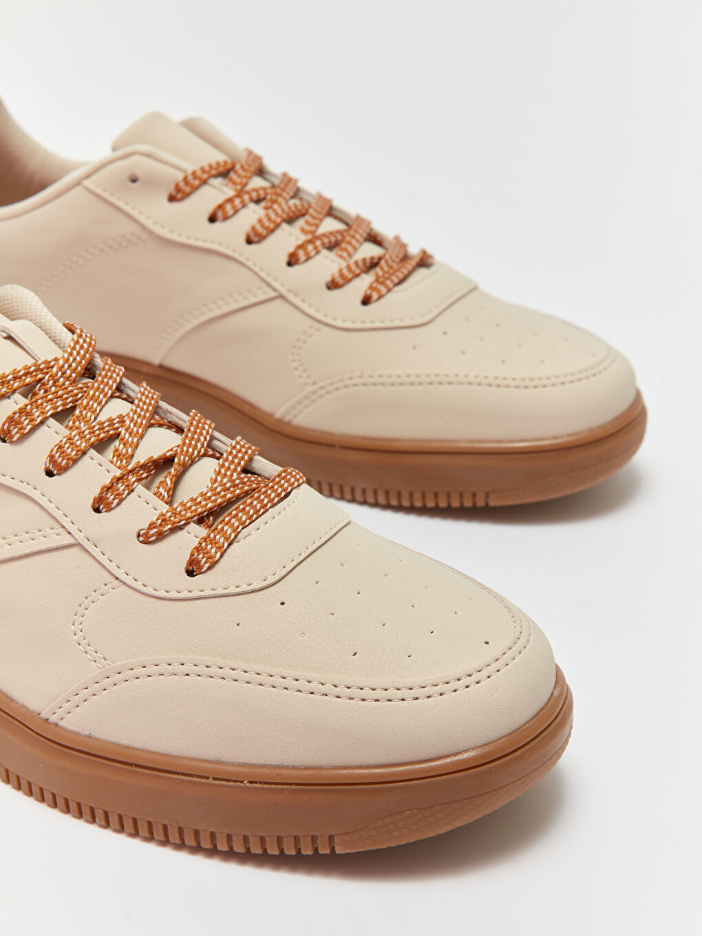 Bej Bağcıklı Erkek Spor Ayakkabı-2