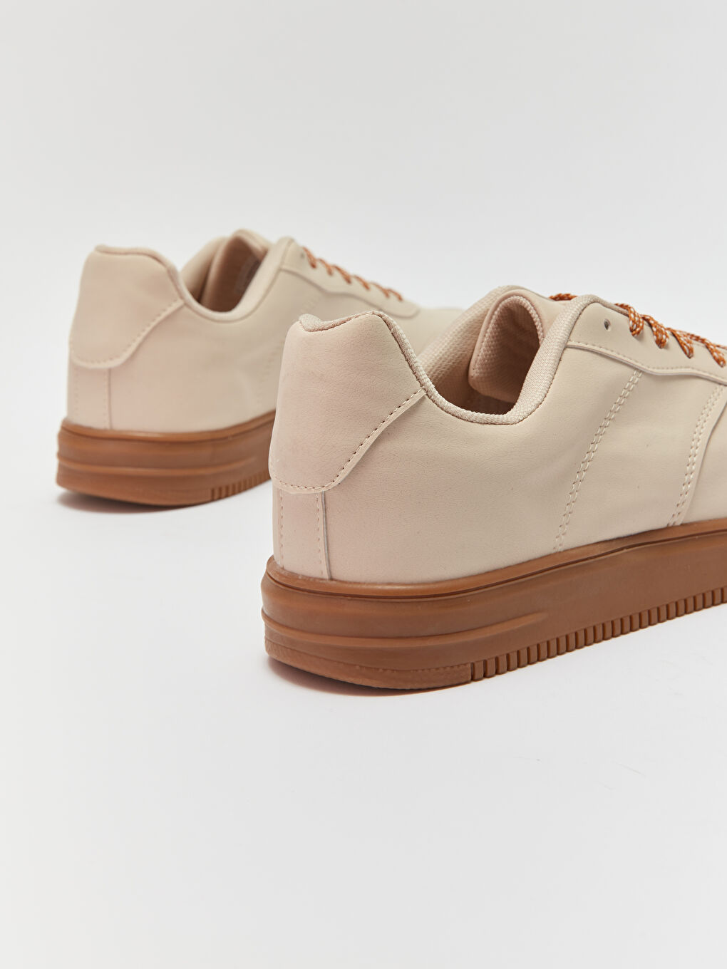 Bej Bağcıklı Erkek Spor Ayakkabı-4